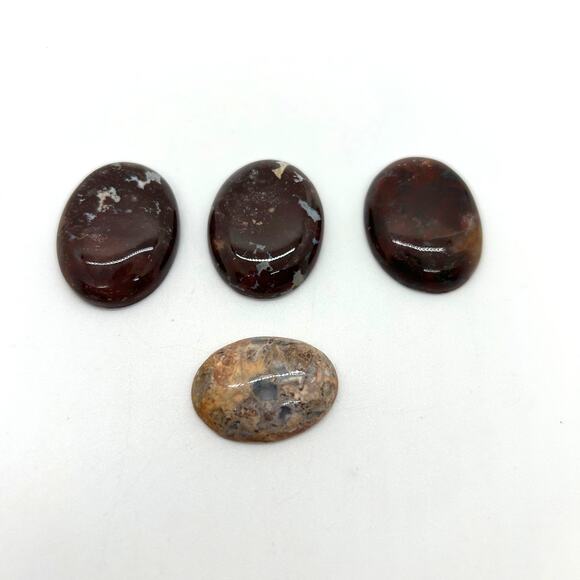 Brecciated Jasper Cabochons For Jewely Making Lot of 4 - Picture 1 of 6